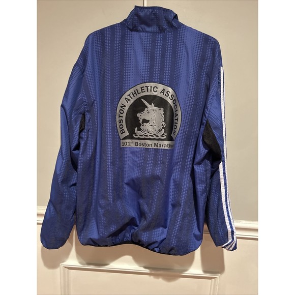 Adidas Boston Marathon 1997 BAA 1997 101st Marathon Size Large Blue - Picture 10 of 15